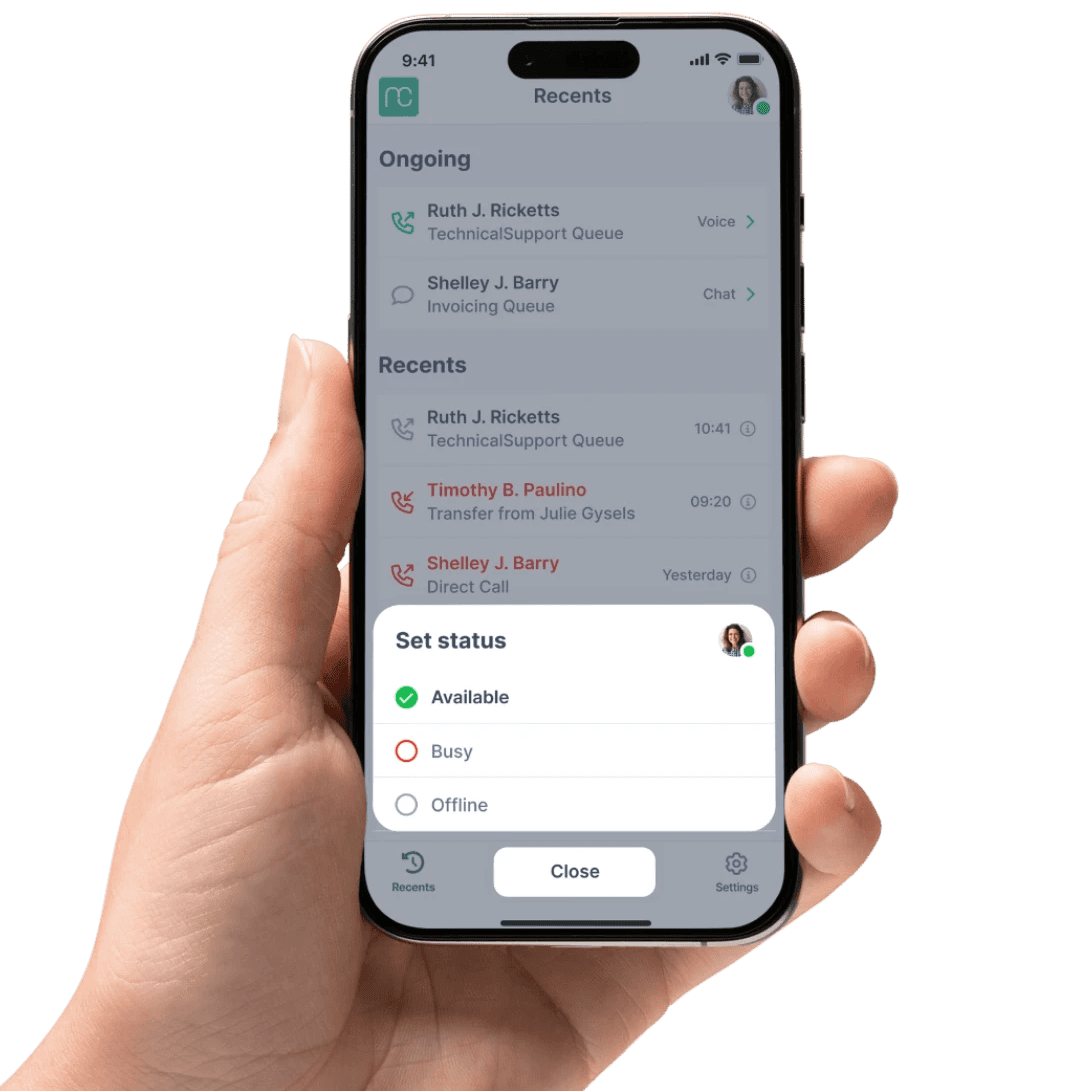 Mobile app for NiCE CXone screenshot
