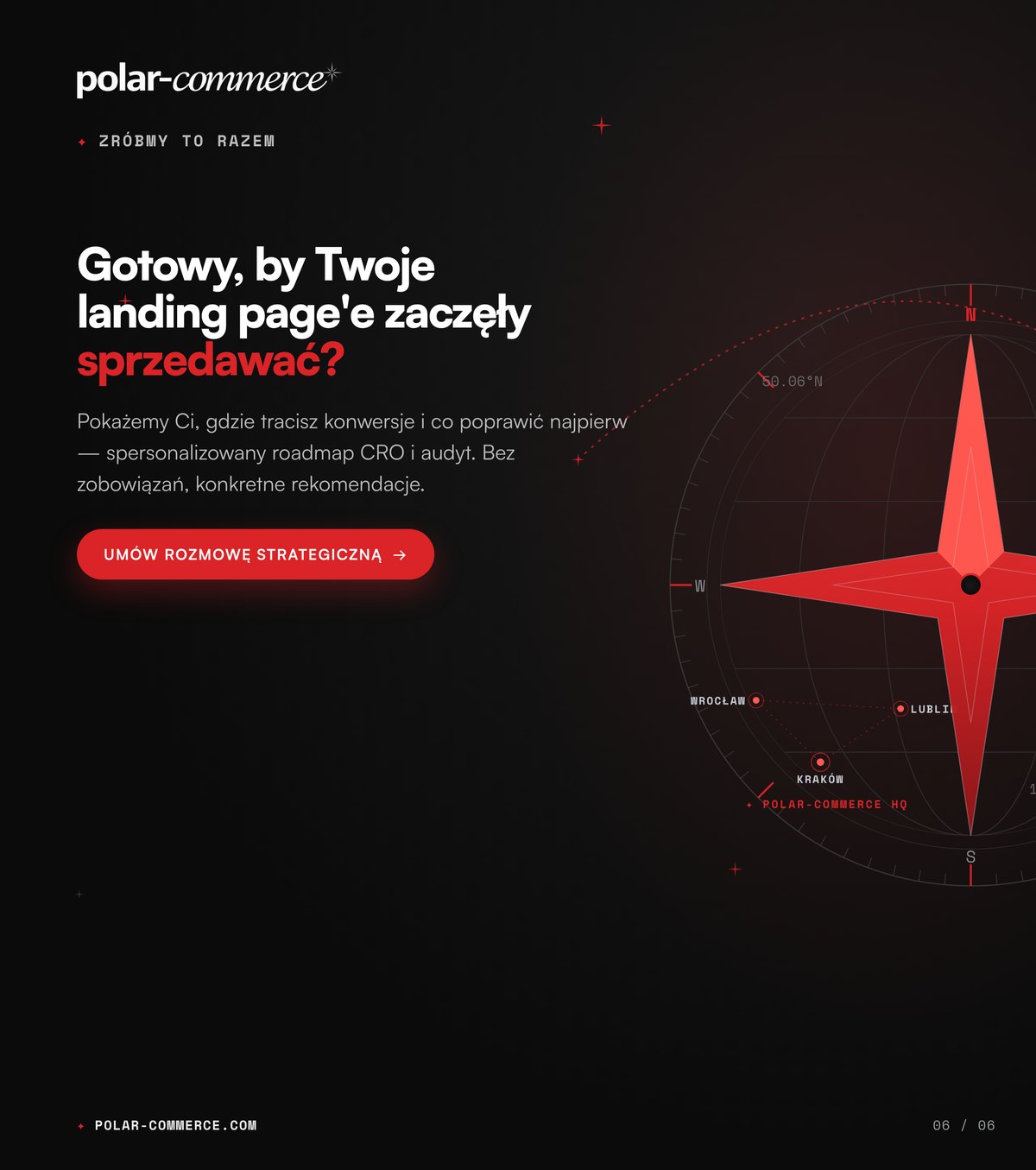 CTA i konwersja landing page — Polar-Commerce (6/6)