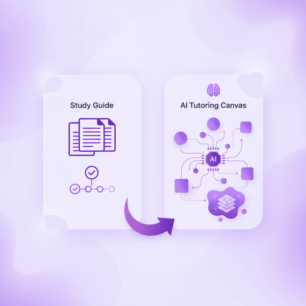 Interactive AI tutor canvas explaining anatomical structures compared to static text