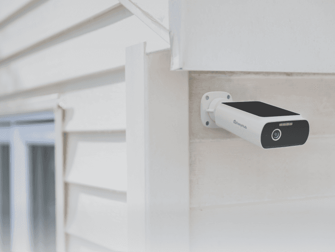 Installed solar camera