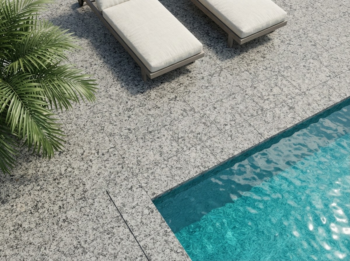 Rania Green Shotblasted Natural Granite Shotblasted finish surface texture - Saudi natural stone by Al Takadom