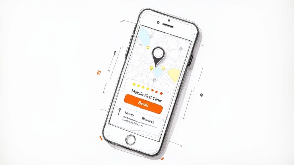 A veterinary professional looking at a tablet in a bright, modern clinic setting.