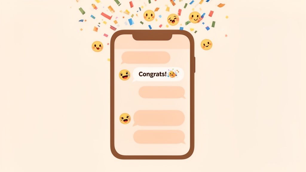 A smartphone screen shows a 