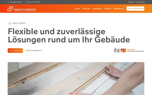 Ausschnitt einer von grafikglück gestalteten Website