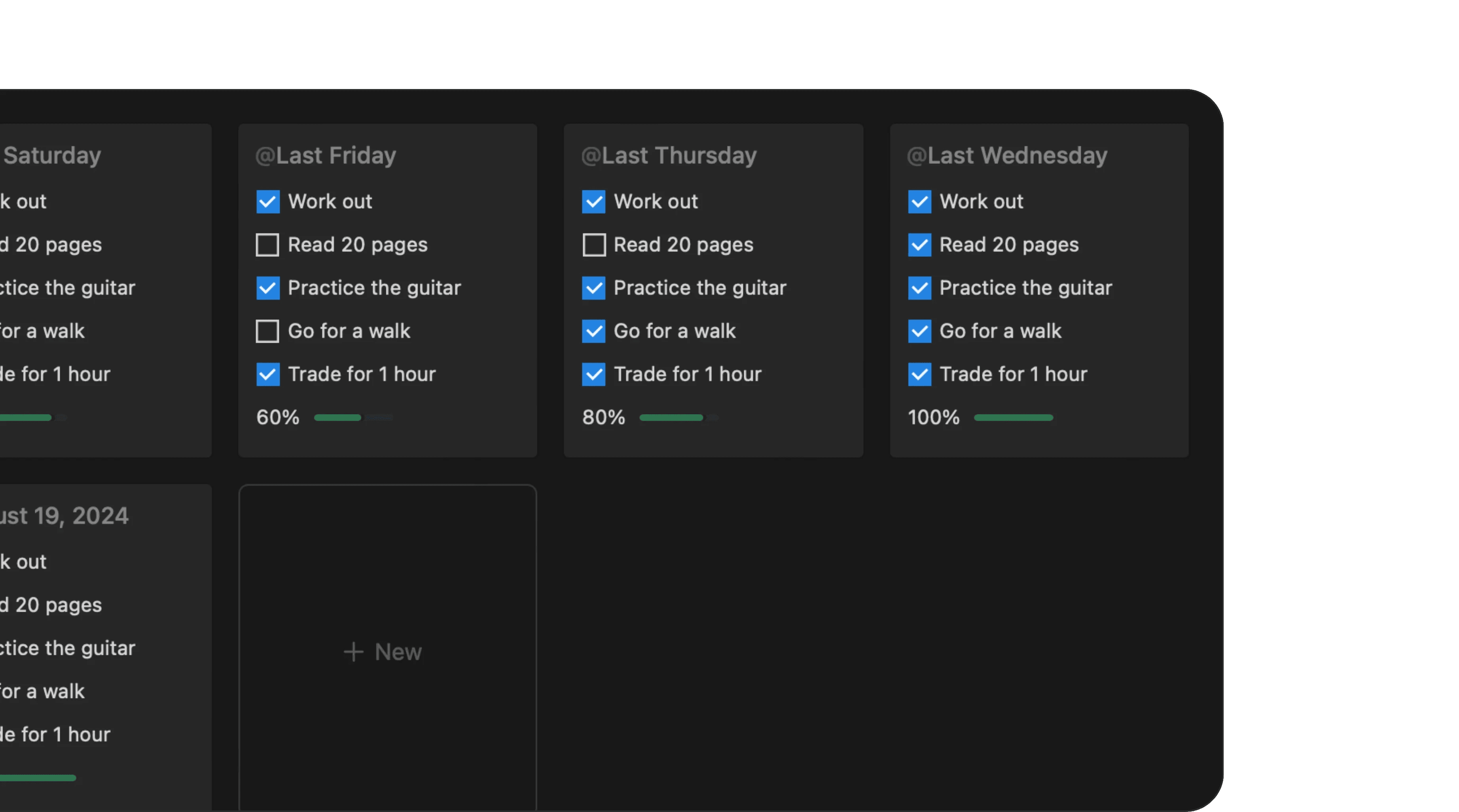 Trading Journal Habit Tracker