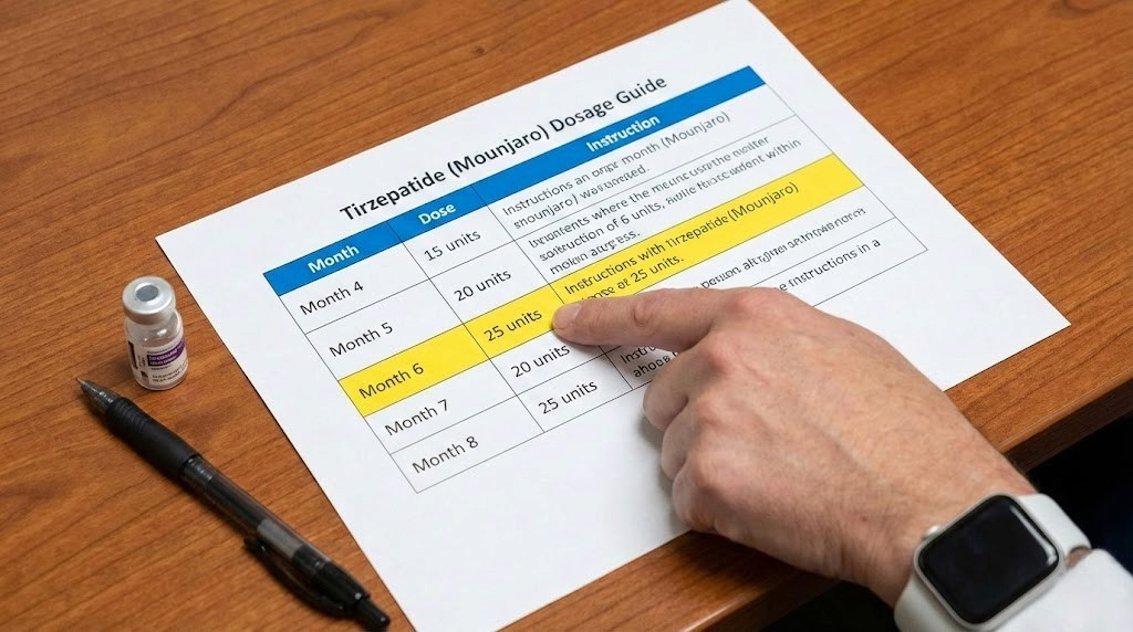 25 units of tirzepatide dosage chart