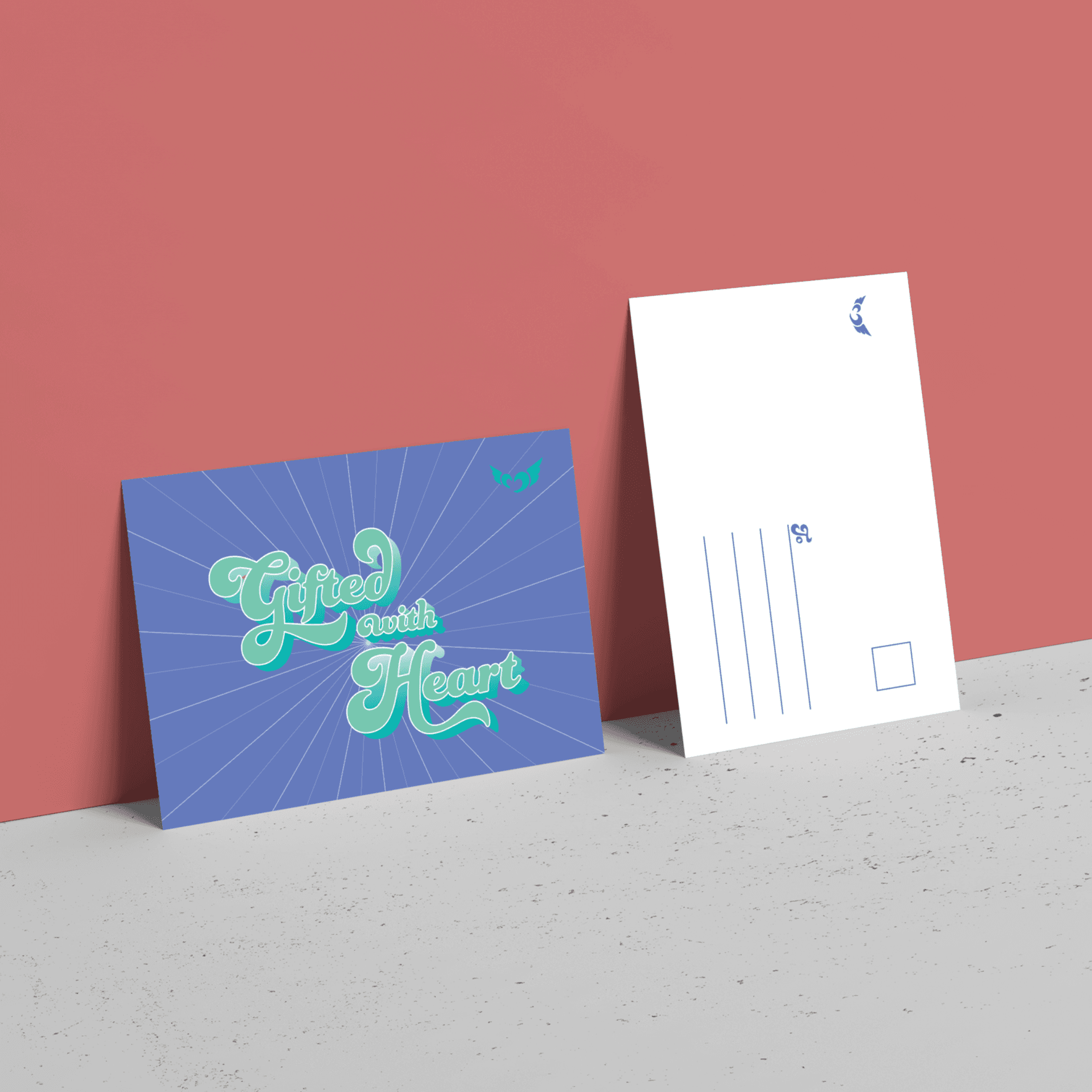 Bright and colorful business card mockup with “Grow Your Own” text.