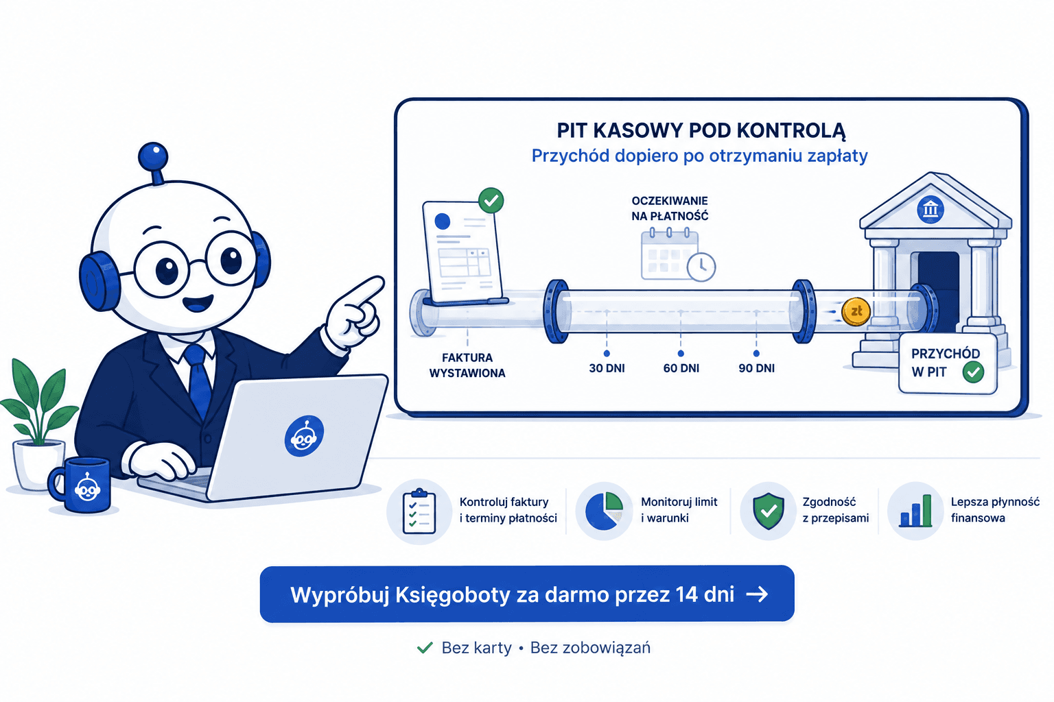 Księgoboty pomagają monitorować płatności i rozliczać PIT kasowy zgodnie z przepisami.
