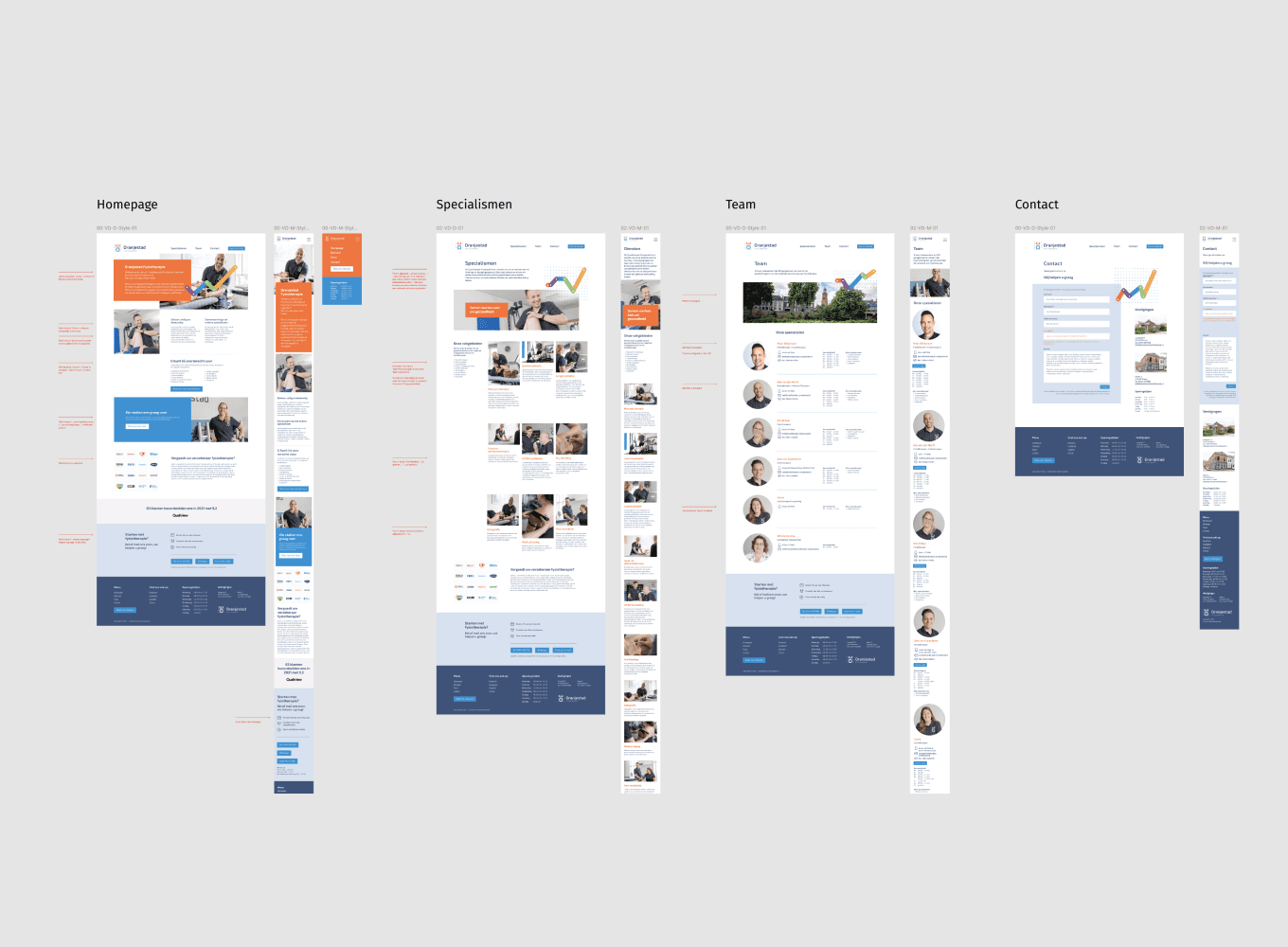 Oranjestad Buren Fysiotherapie UX UI Design Website by Freelance UX UI Designer MrUpside Michiel-Nagtegaal
