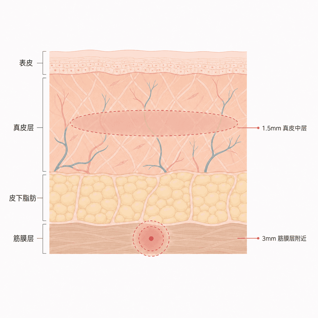 大面积加热真皮的射频，与以点状作用于深层的超声