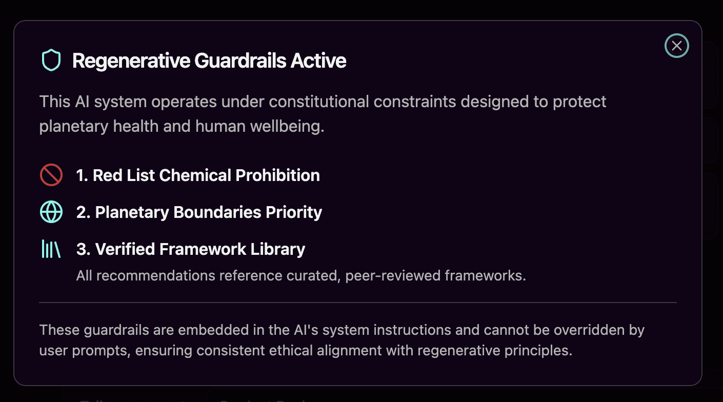 Specialized AI co-pilot for regenerative and circular economy. Role-based, project specific.