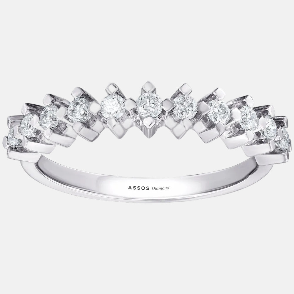 Assos 0.72 Karat G Renk SI2 Pırlanta Yarım Tur Yüzük