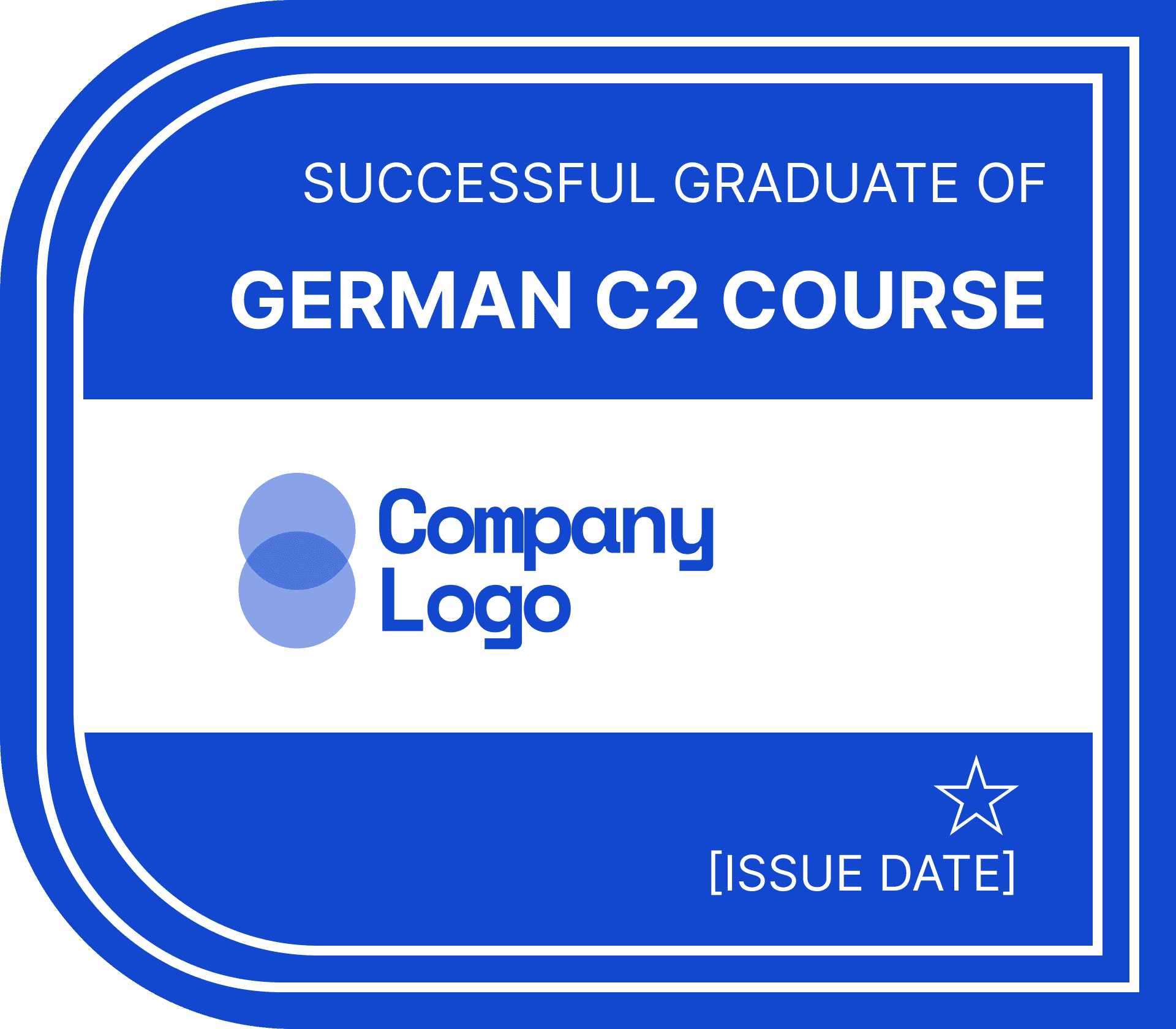 Wauld - Modern and balanced blue achievement badge template