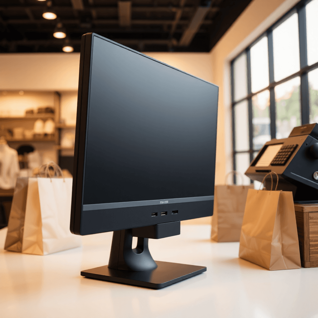 product photography of a monitor with multiple ports