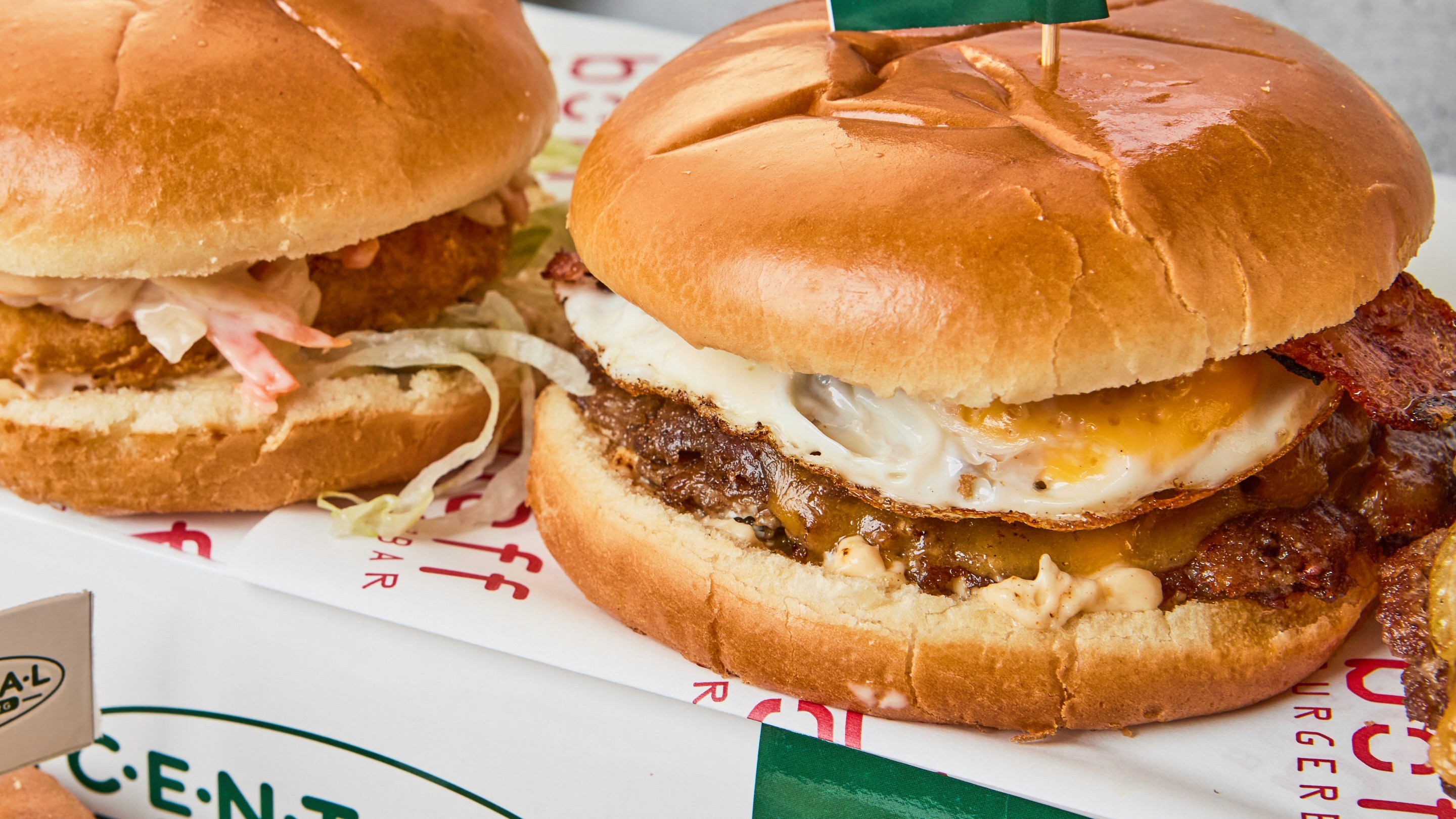 Burger og fritter — illustrativt stockfoto