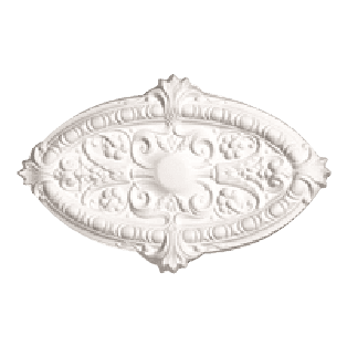 Decorative ceiling medallion for chandelier – primed and ready to paint