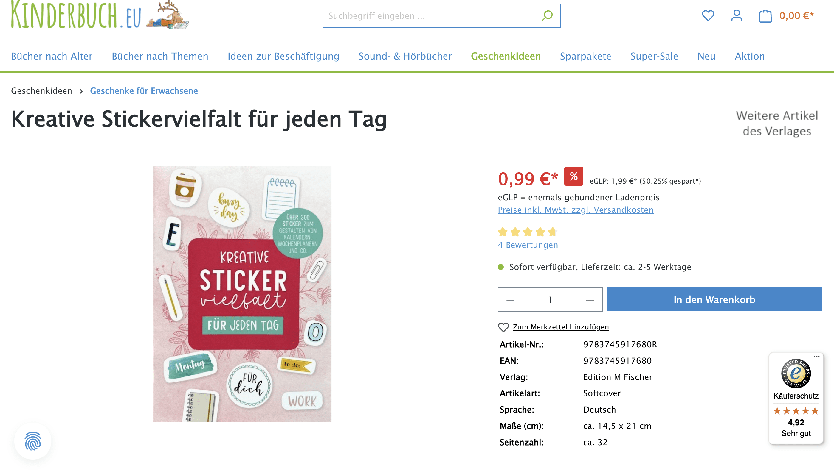 Shopware Projekt Kinderbuch.de Relaunch von der Shopware Agentur enno.dev – E-commerce Produkt site Lösungen