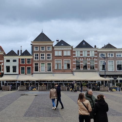 Facades of Delft's main square
