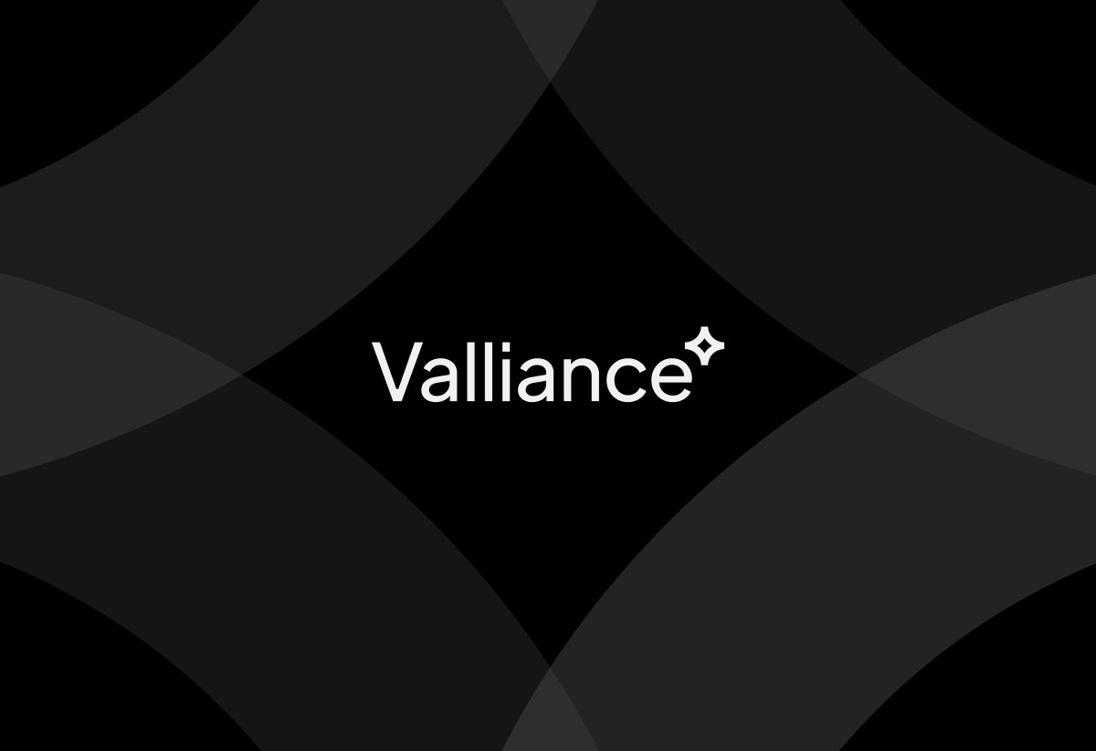 Valliance Logo on black background