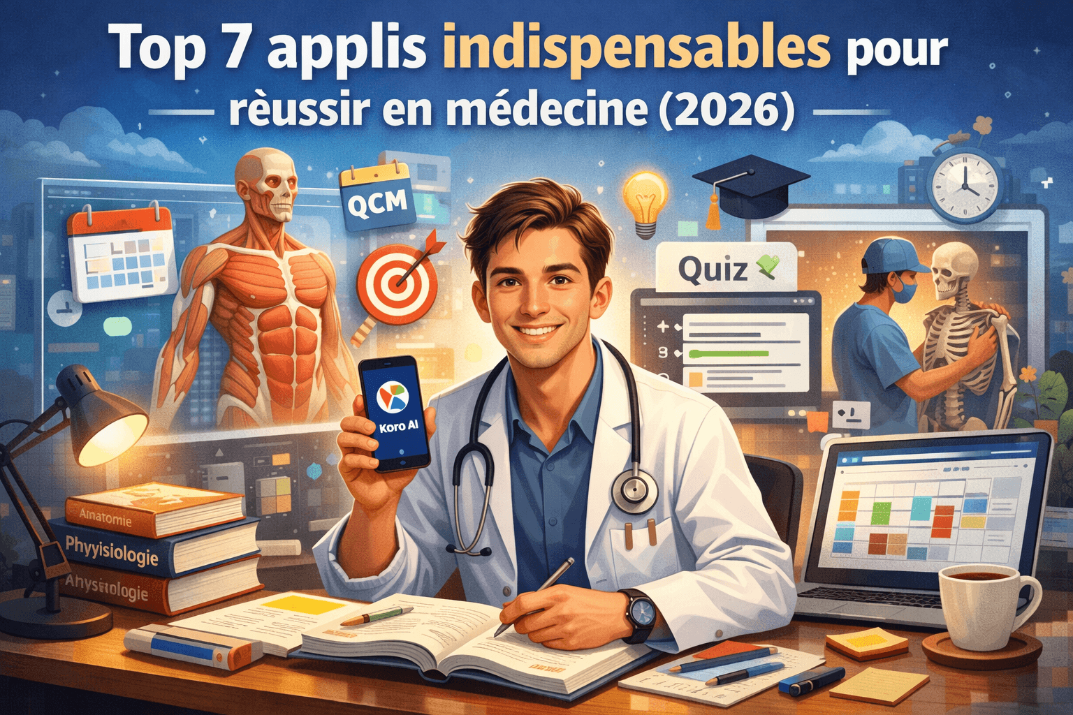 Top 7 applis indispensables pour réussir en médecine (2026)
