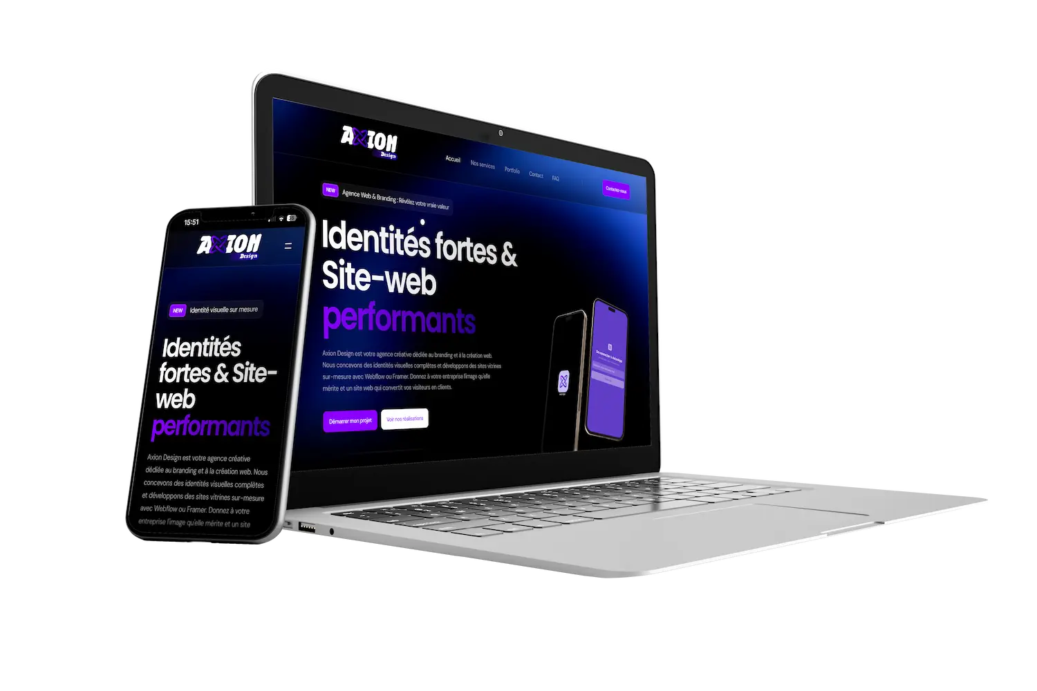 Visuel de l'application "AxionApp".