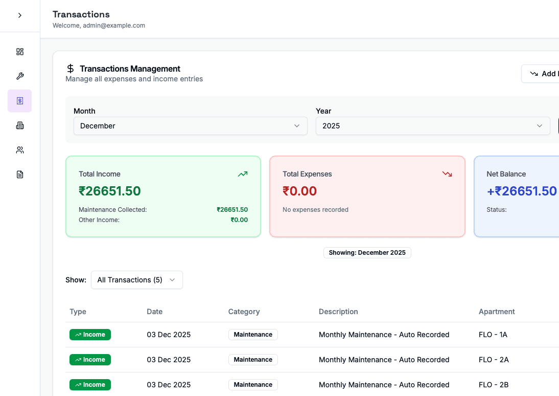 An image of Freelio's budget ui