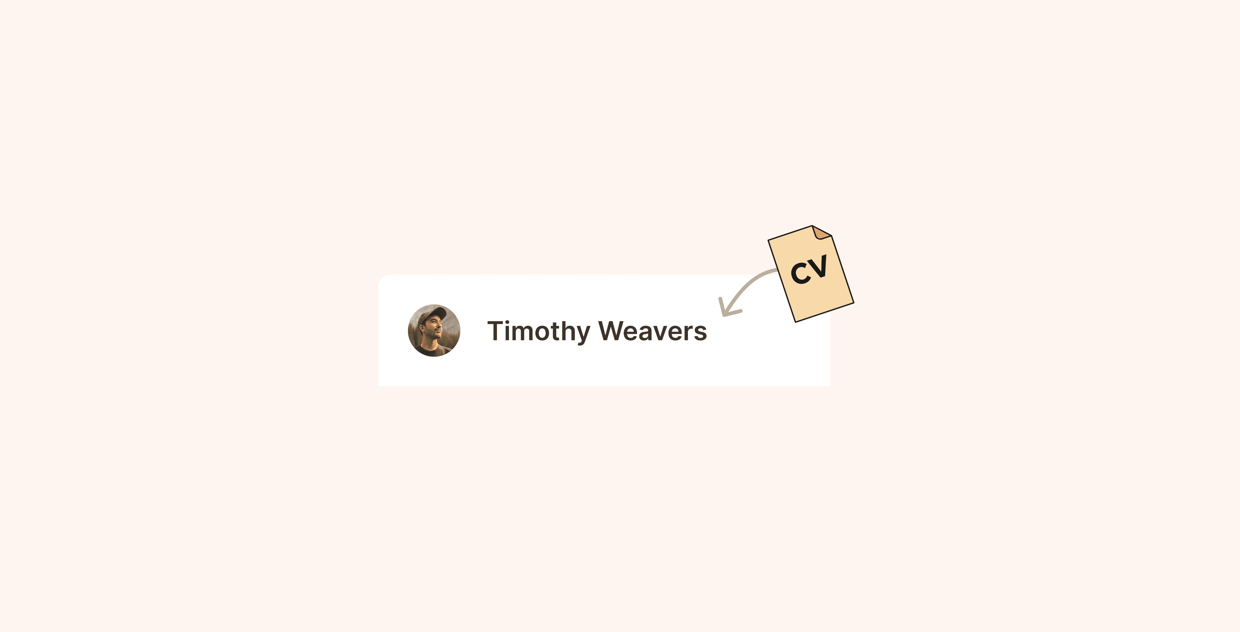 Illustration of a CV that gets automatically imported in Adeptiq