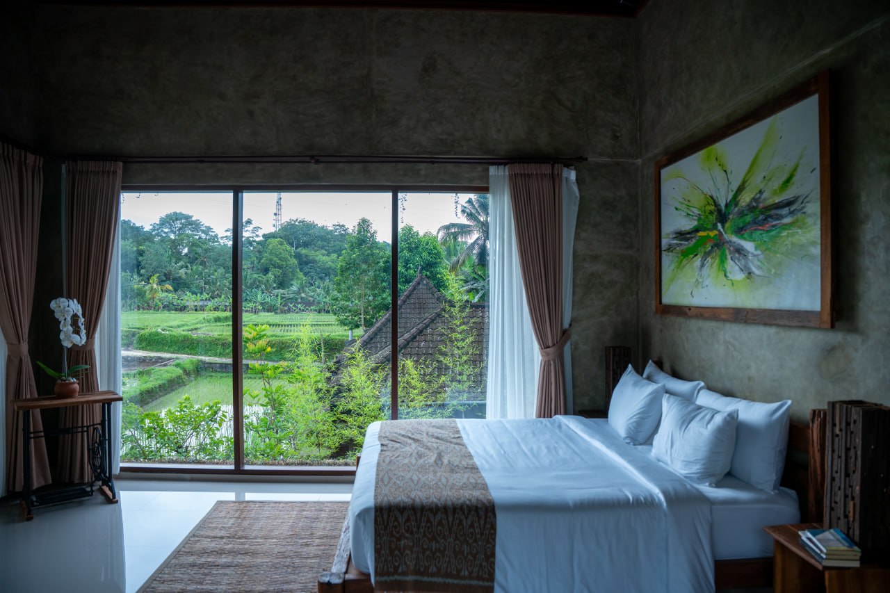 2-bedroom villa with guaranteed jungle and rice field views in North Ubud