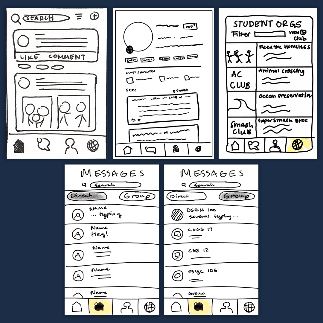 Sketches for CollegeConnect