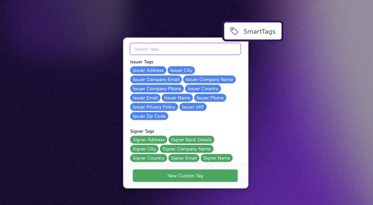 visual showing Connie's SmartTag feature