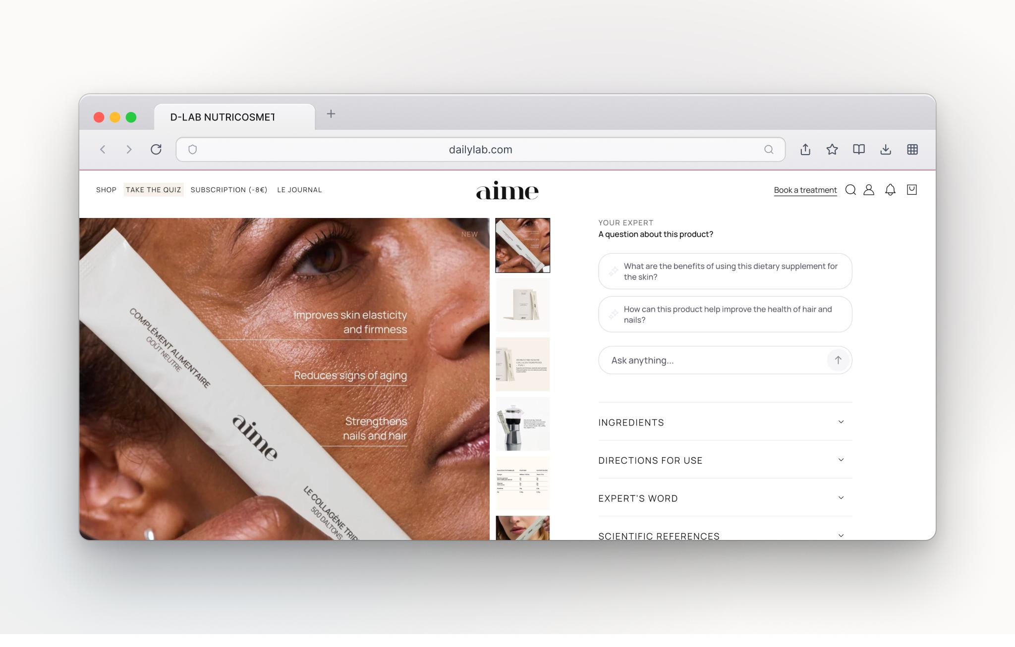 Aime.co AI shopping assistant
