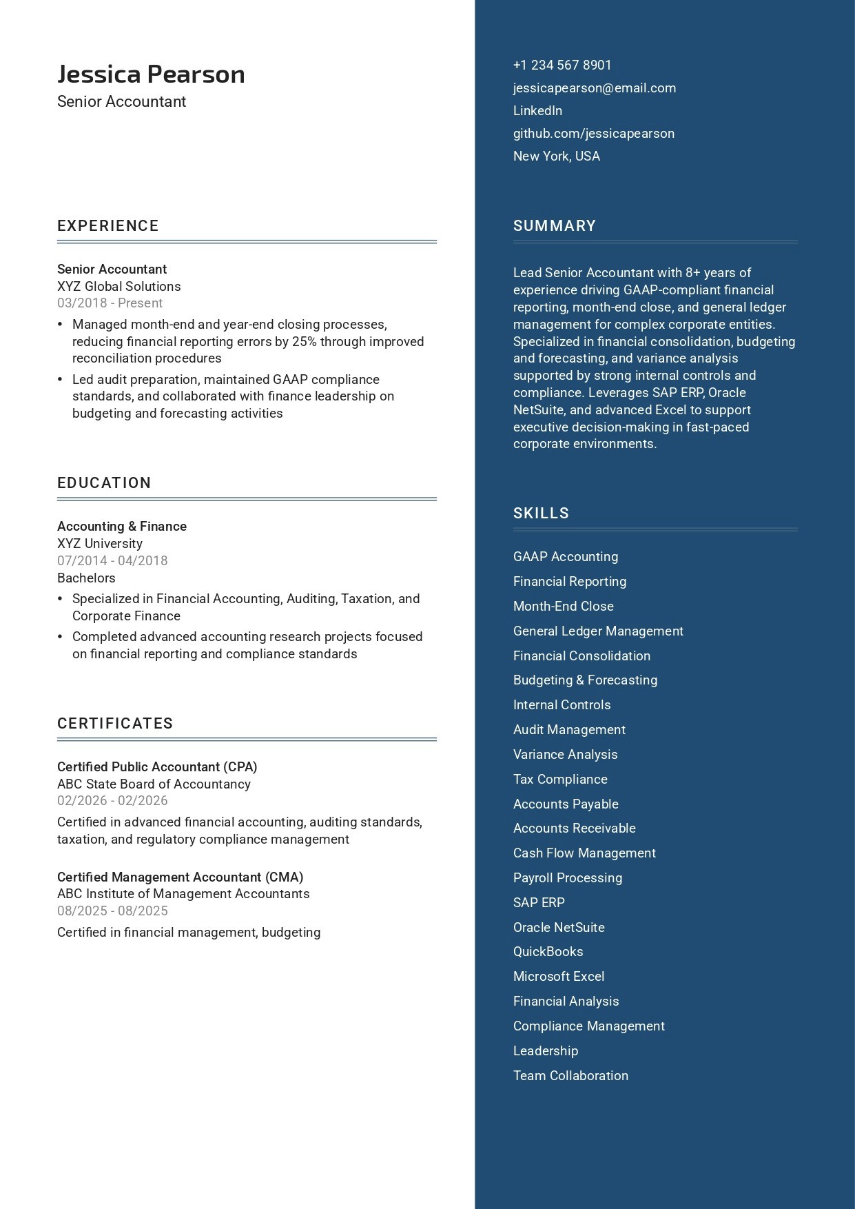 Wozber resume after import with Projects, Achievements, and Awards sections missing