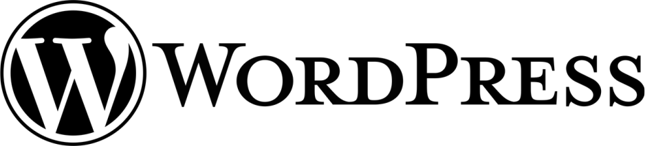 WordPress Logo in schwarz mit transparentem Hintergrund