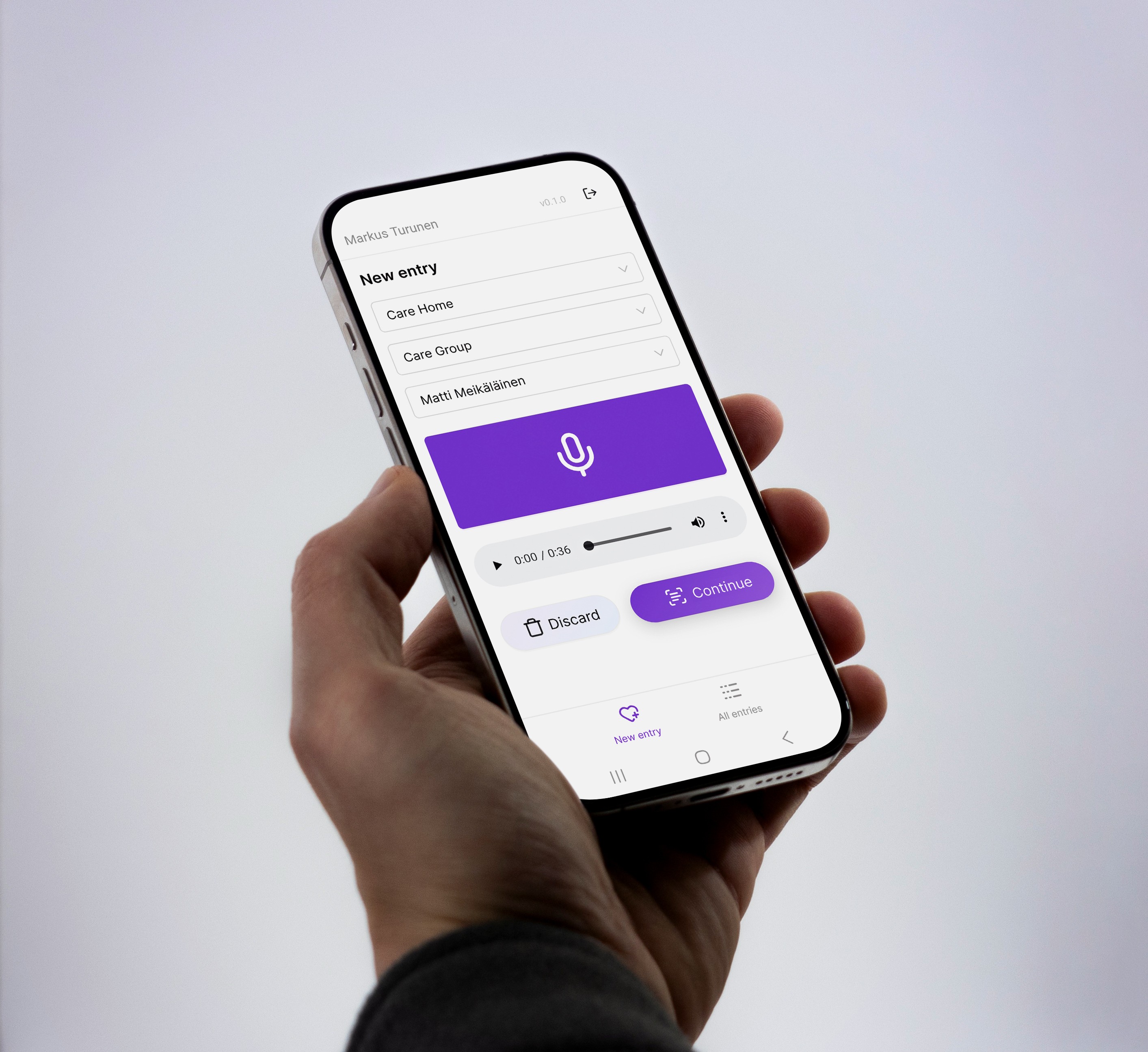 Moiva App user interface