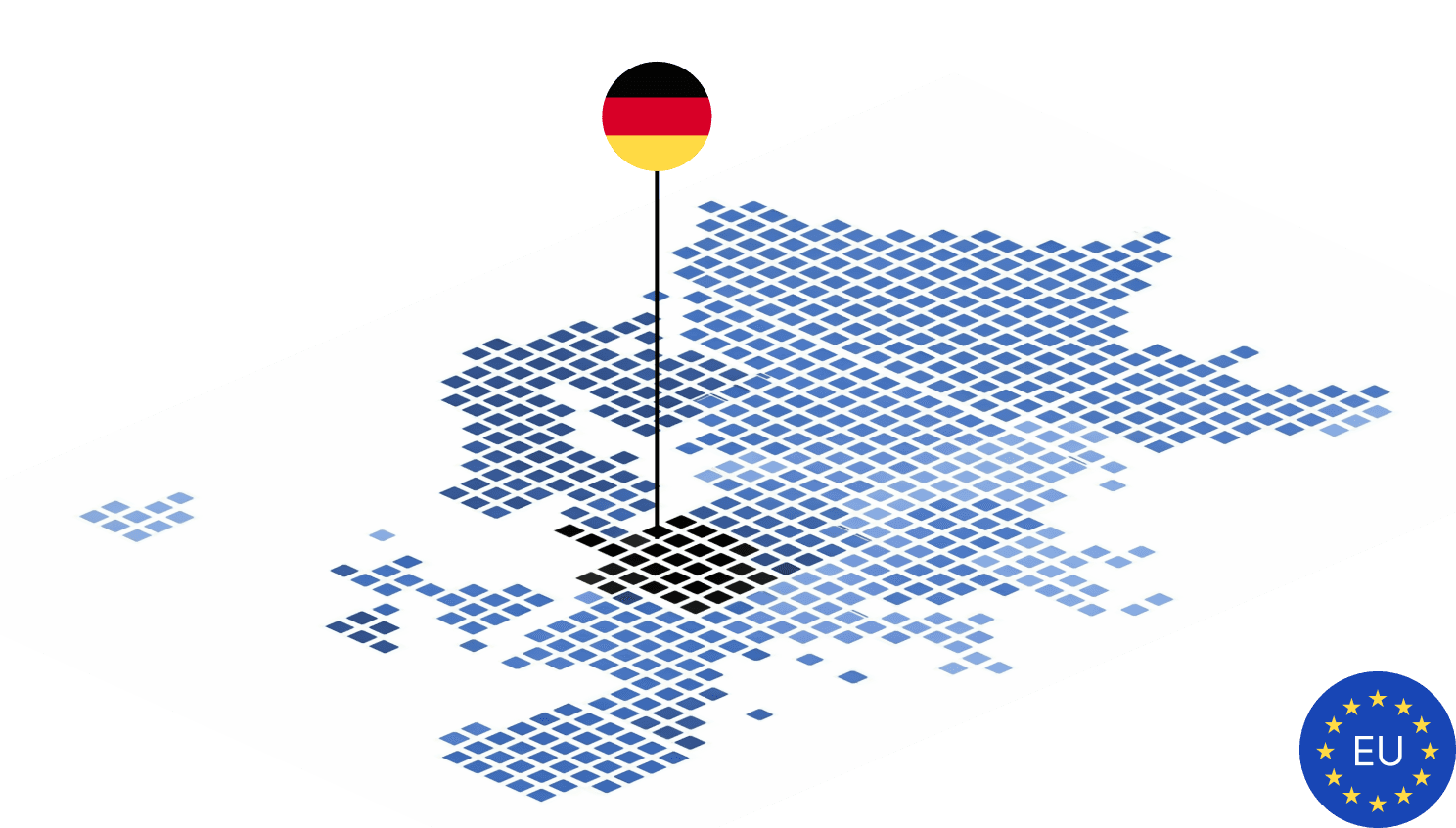 Deutschland Standortmarkierung Illustration