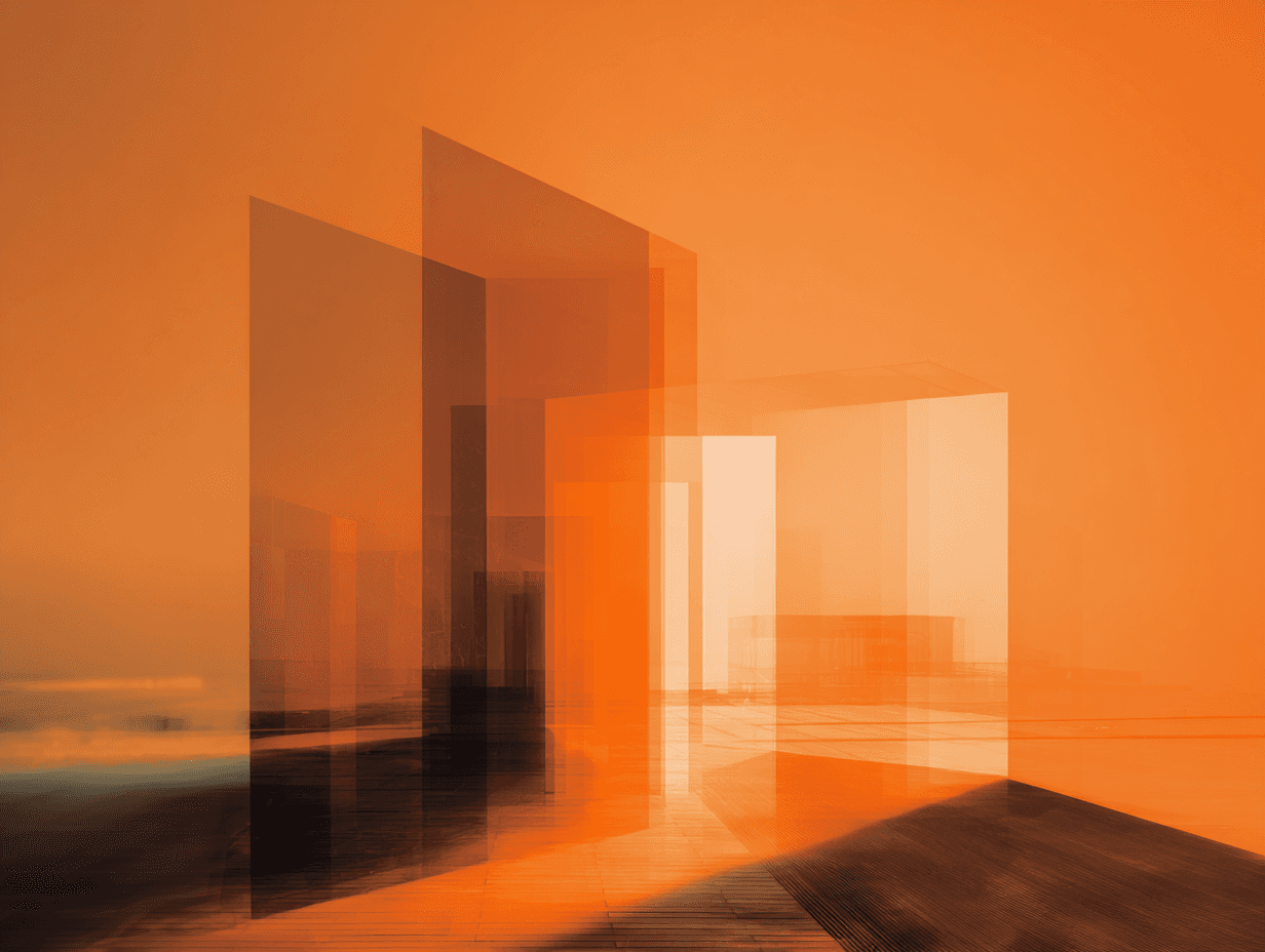 a grungy red wall with a black bird on it