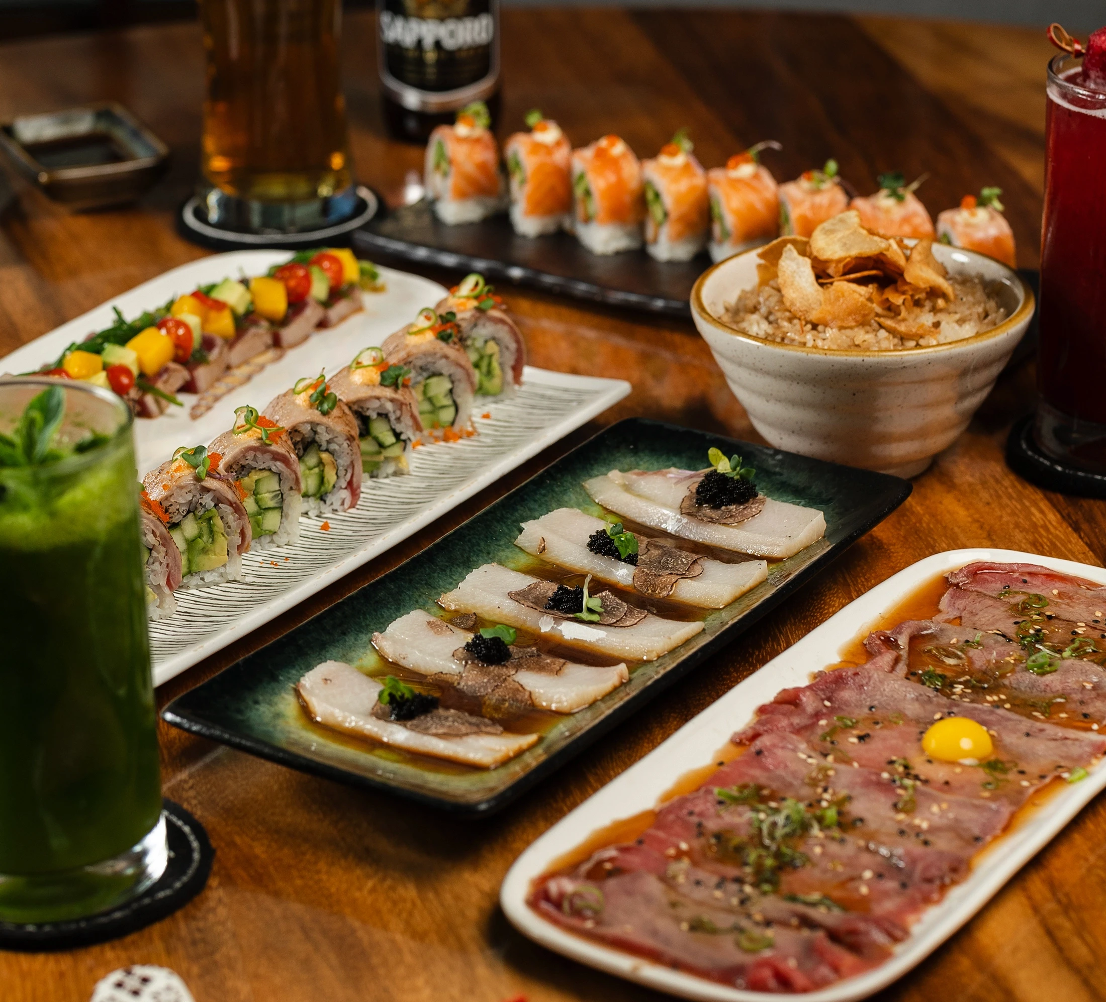 Chef preparando sashimi