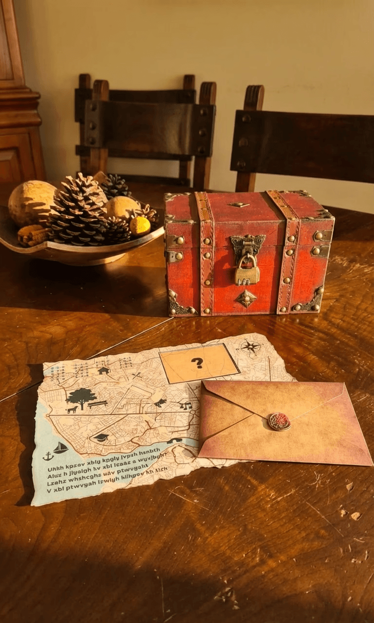 A cozy and inviting spa room with a neatly made bed, soft lighting, and warm wooden tones. The scene is partially framed by green plants, adding a natural and soothing touch.