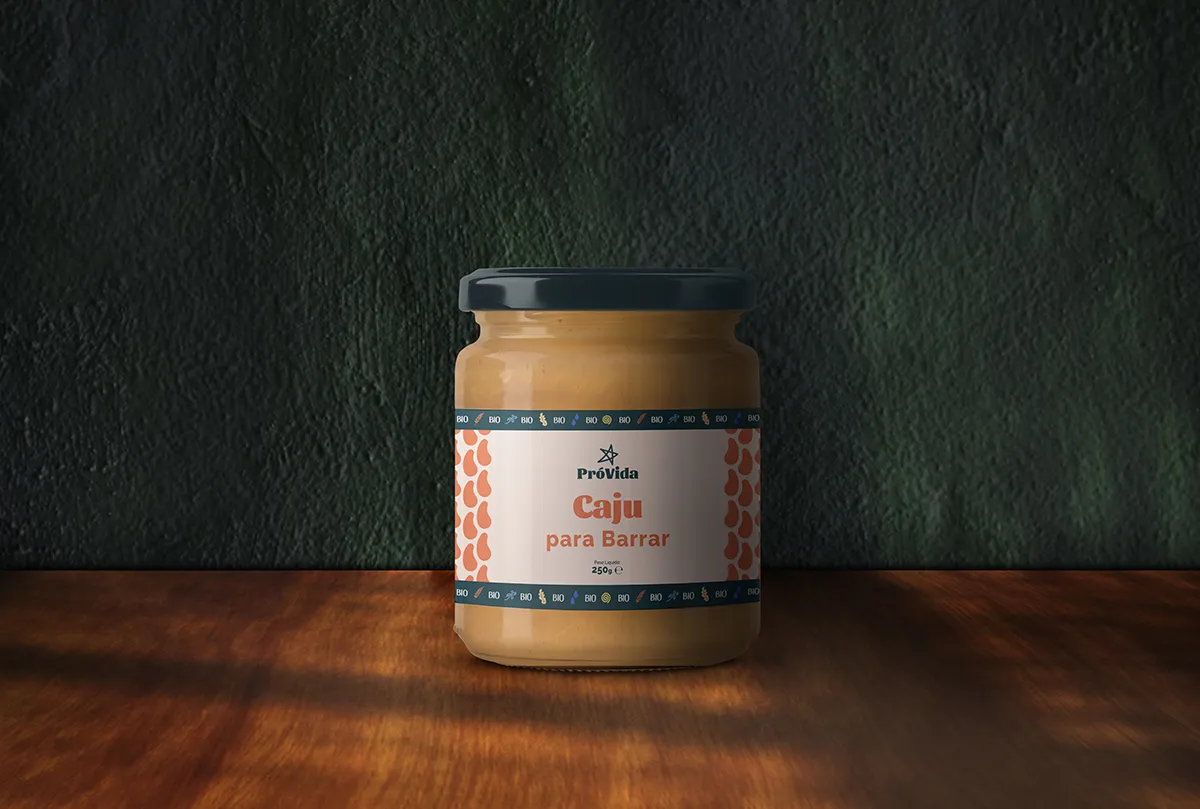 PróVida rebrand cashew butter packaging