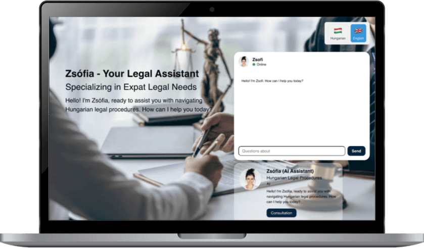 Zsófia AI employee, helping Hungarian notaries with customer support and client relations.