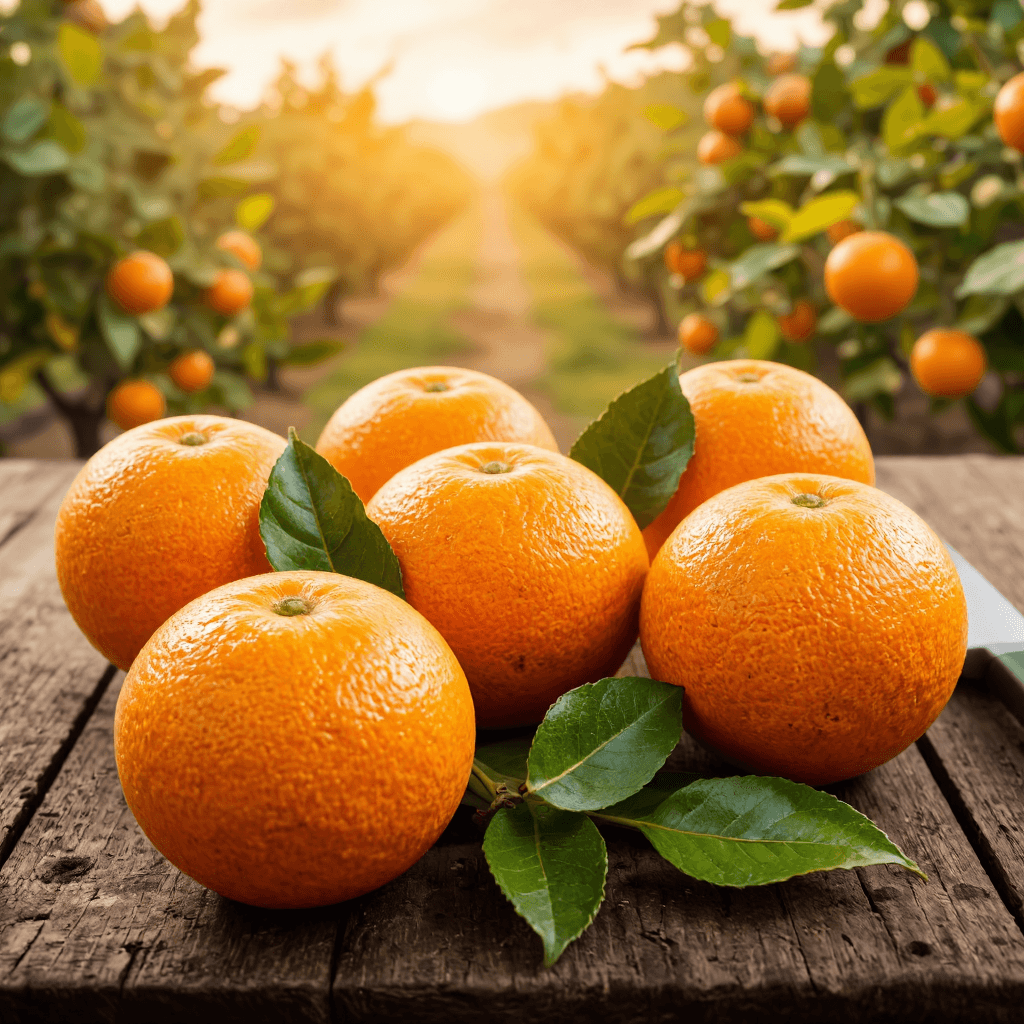 product photography of a group of oranges, fresh fruit for consumption