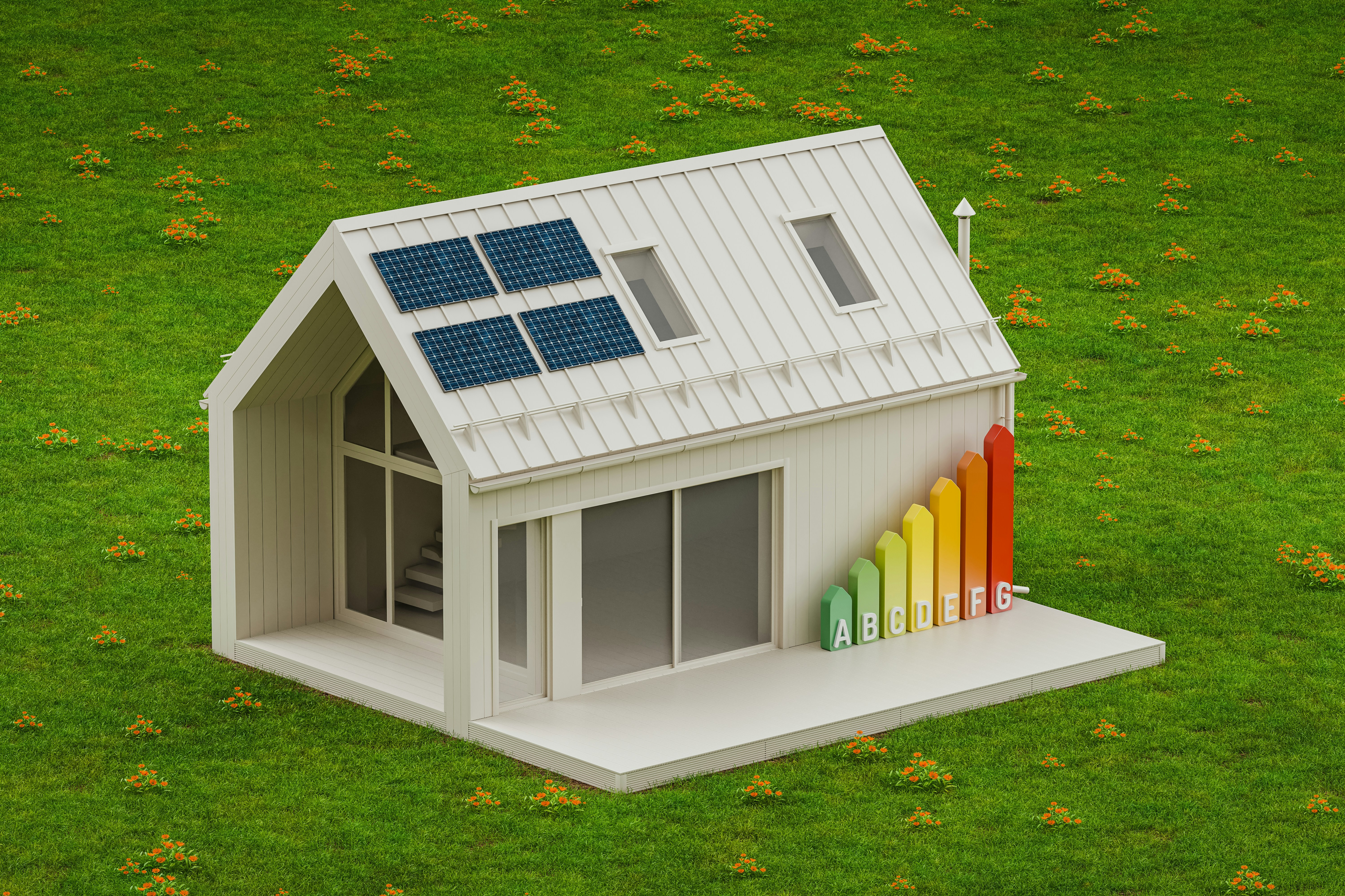 Haus mit Energieskala – Gebäudeenergiegesetz 2026 und Pflichten für Eigentümer