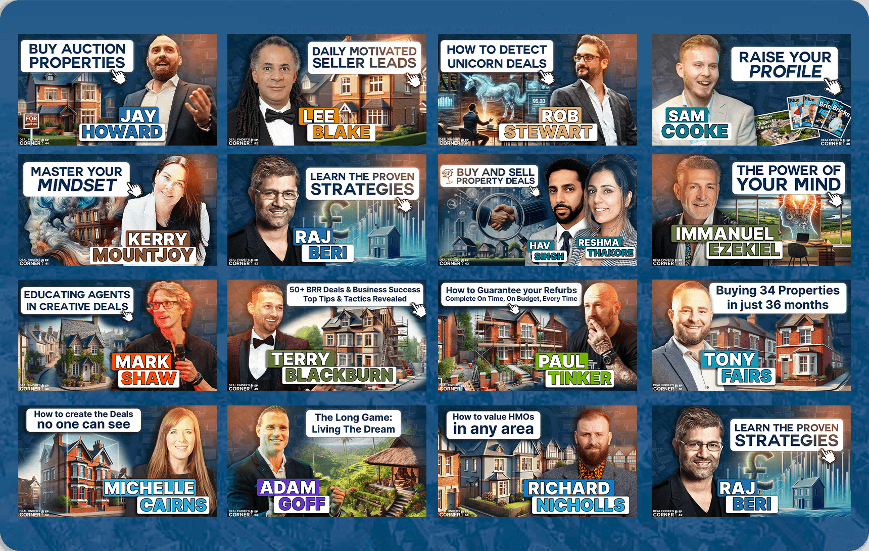 Member’s only Deal Finder Corner with expert guests (1hr/wk)