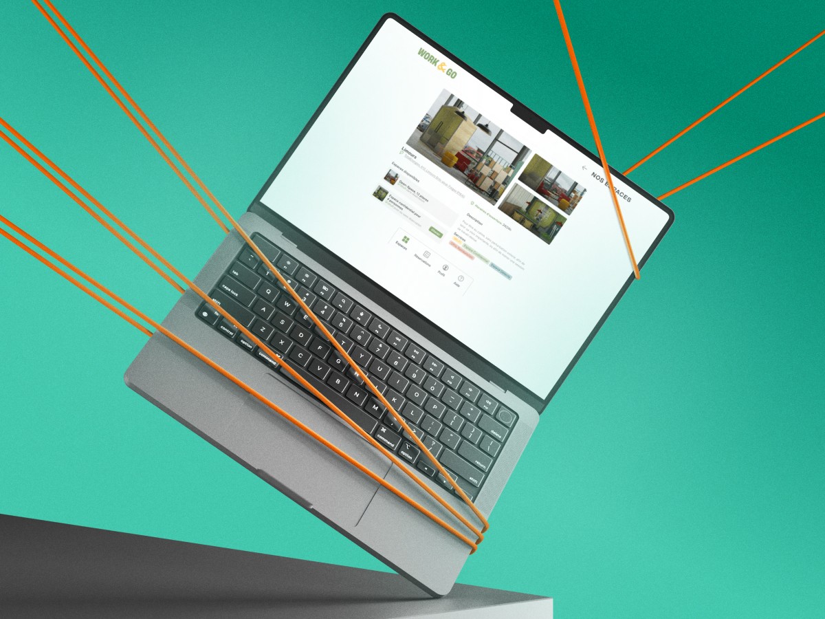 An example of the Work&Go website interface, developed by Codeska