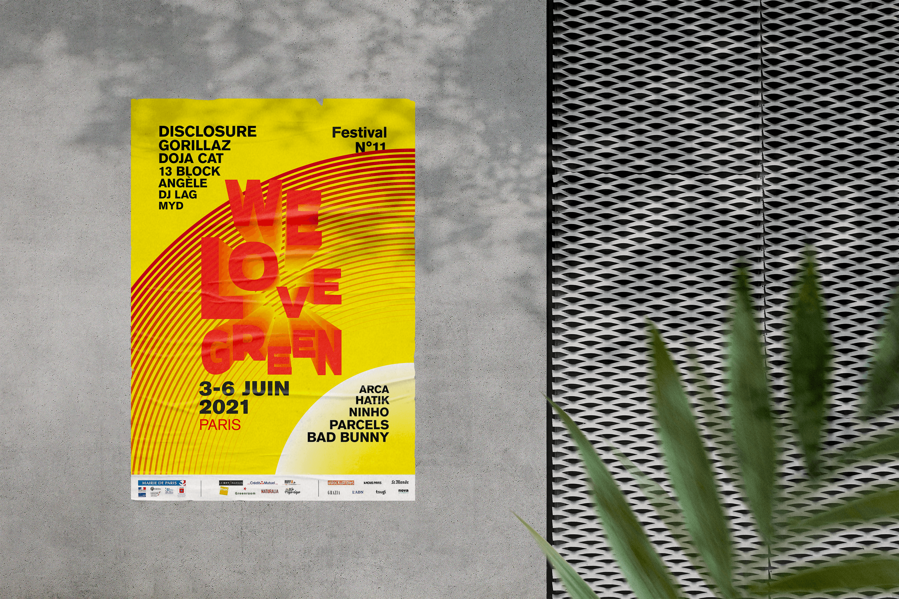 Affiche du festival We Love Green – identité graphique