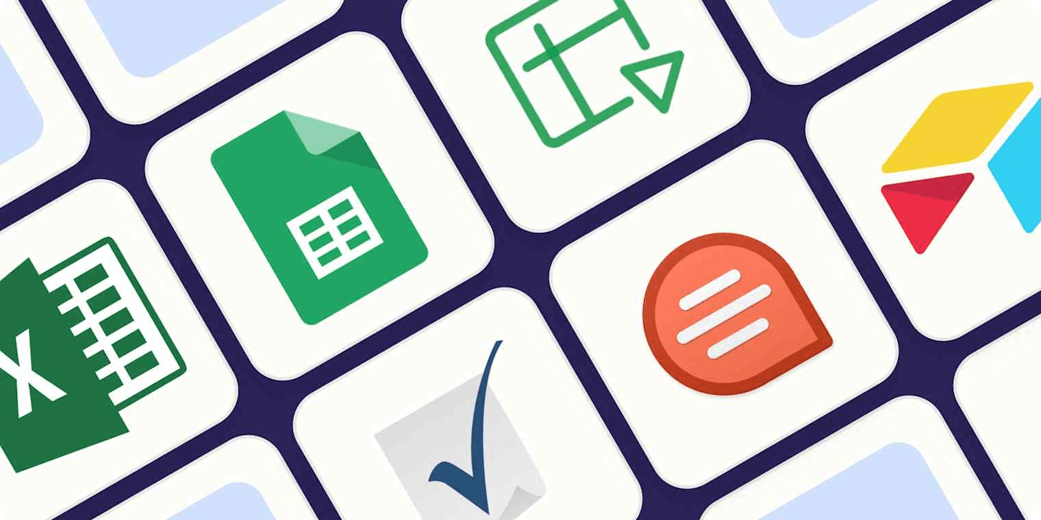 Grid of various software icons - How to Calculate Total Revenue in Excel