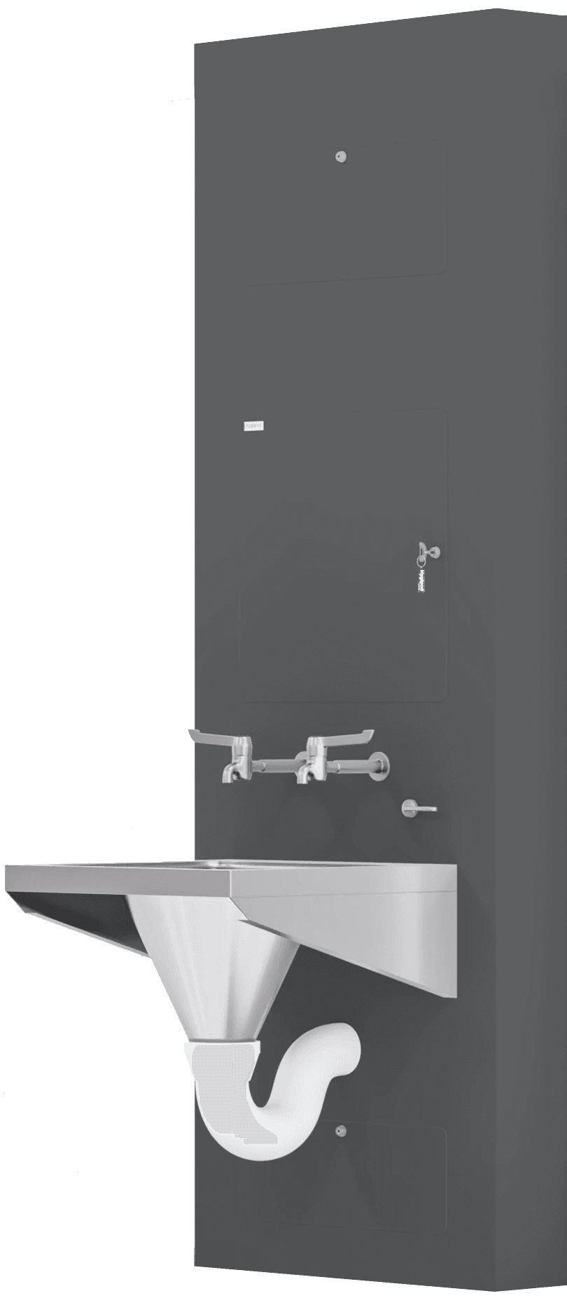 Through-ceiling type integrated plumbing system 