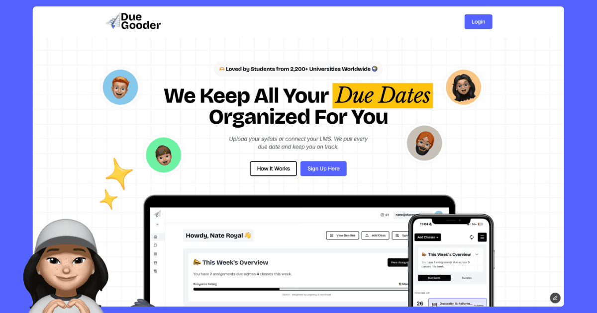 Due Gooder - Automate Your Study Schedule