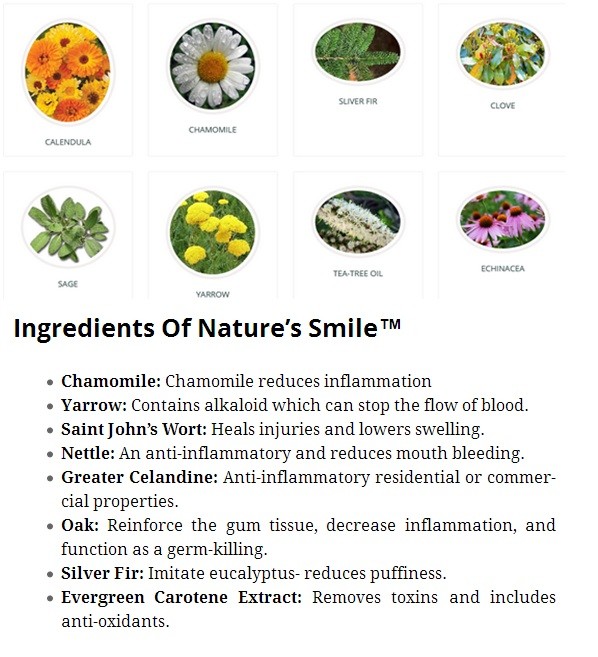 Natures Smile Ingredients