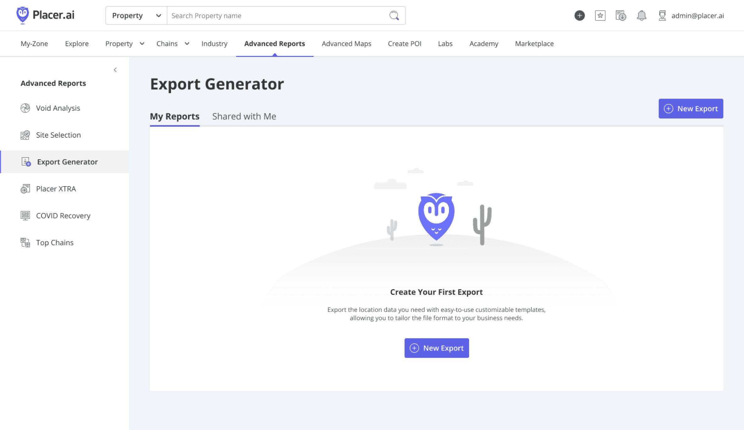 Export starting point 1 - from the tool's homepage
